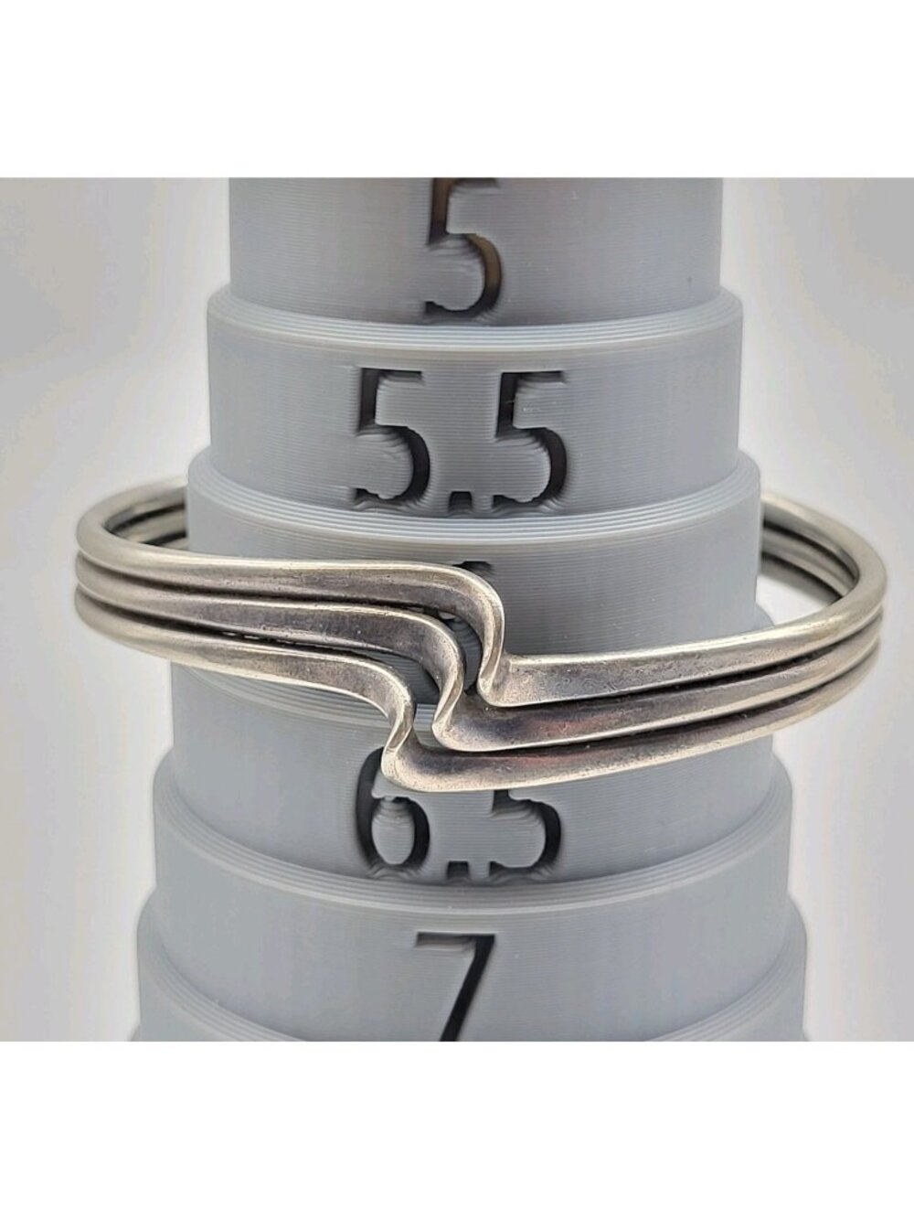 Vintage Sterling Silver Mexico Wave Cuff bracelet Artisan Sexy Toga Goddess